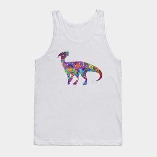 Parasaurolophus dinosaur watercolor Tank Top